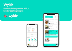 Product delivery service with a healthy recipes